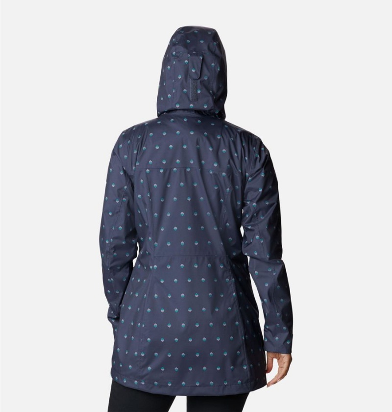 Navy Columbia Splash A Little II Women's Rain Jacket | 45061KUZM