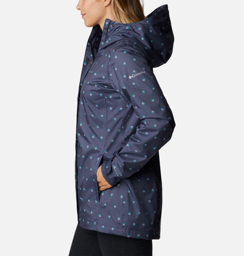 Navy Columbia Splash A Little II Women's Rain Jacket | 45061KUZM