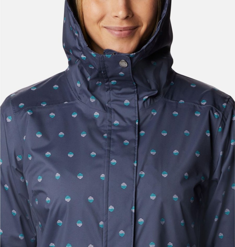 Navy Columbia Splash A Little II Women's Rain Jacket | 45061KUZM