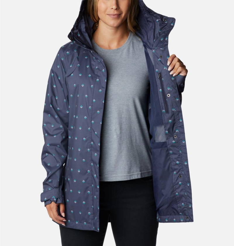 Navy Columbia Splash A Little II Women's Rain Jacket | 45061KUZM