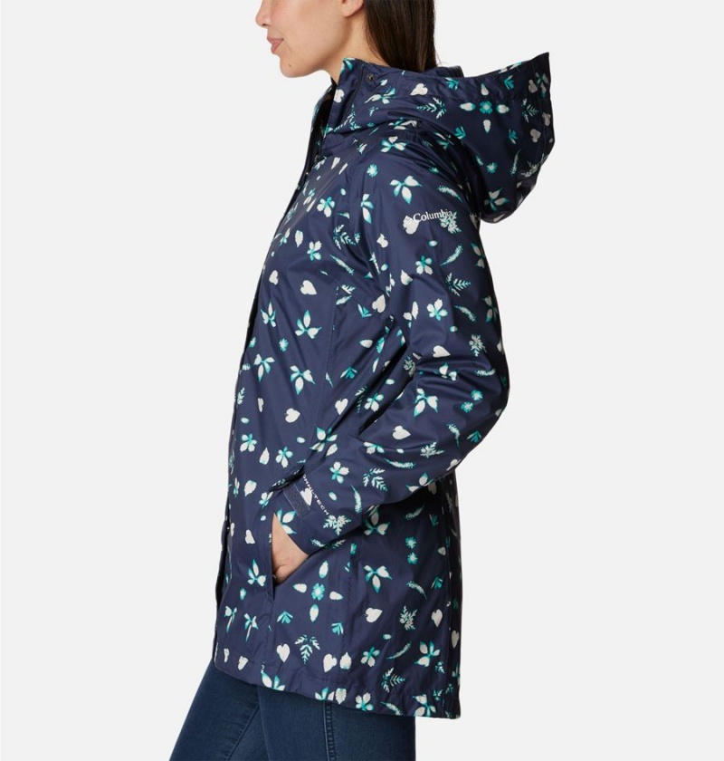 Navy Columbia Splash A Little II Women's Rain Jacket | 23618FVPI