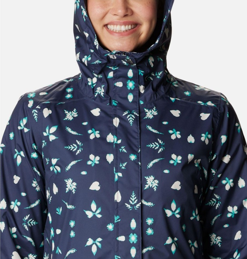 Navy Columbia Splash A Little II Women's Rain Jacket | 23618FVPI