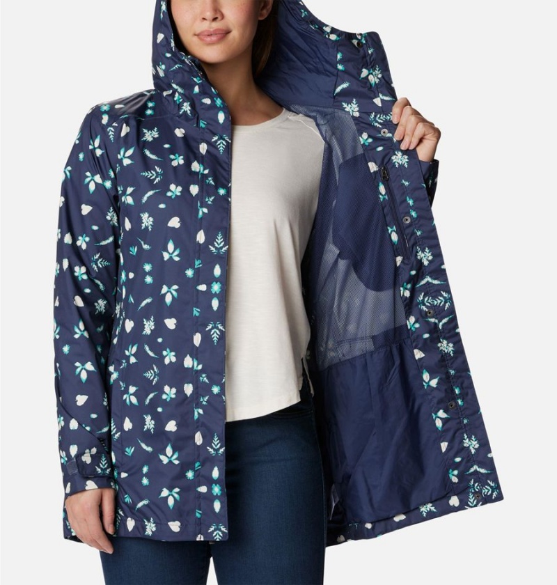 Navy Columbia Splash A Little II Women's Rain Jacket | 23618FVPI