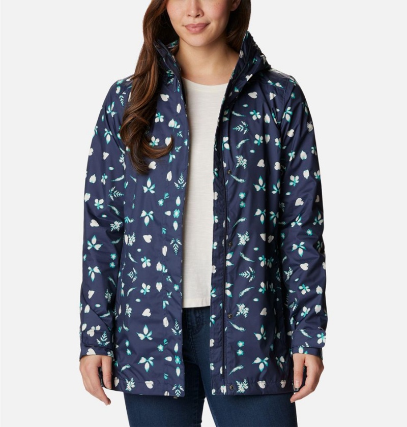 Navy Columbia Splash A Little II Women's Rain Jacket | 23618FVPI