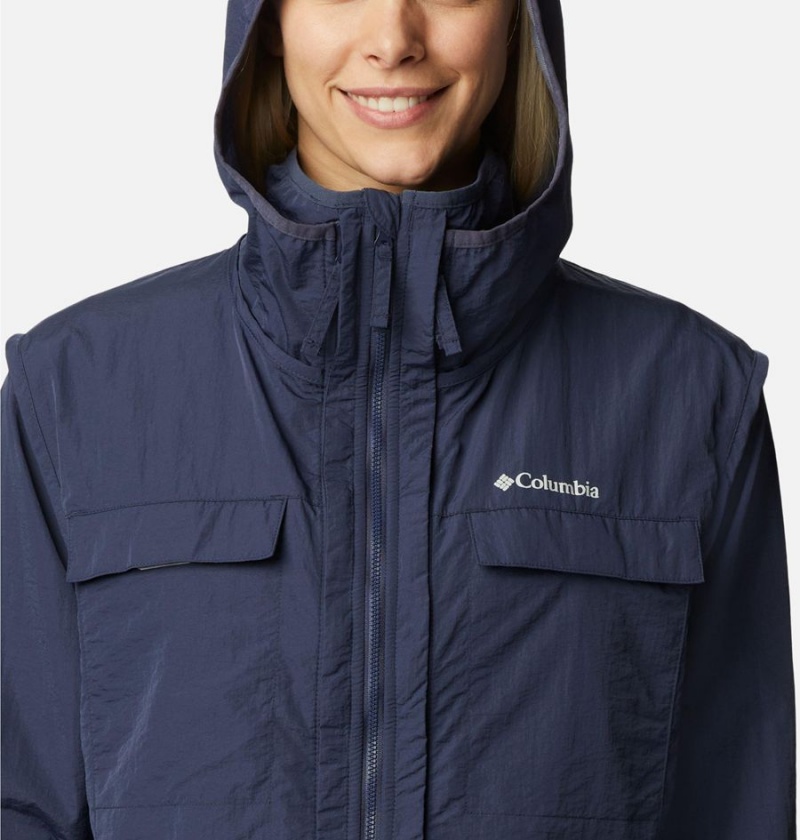 Navy Columbia Spring Canyon Wind Interchange Women's 3 In 1 Jackets | 38915CRJM