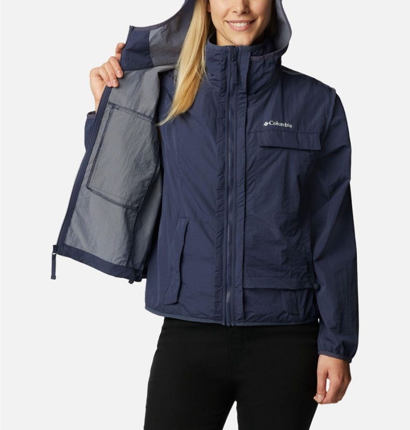 Navy Columbia Spring Canyon Wind Interchange Women's 3 In 1 Jackets | 38915CRJM