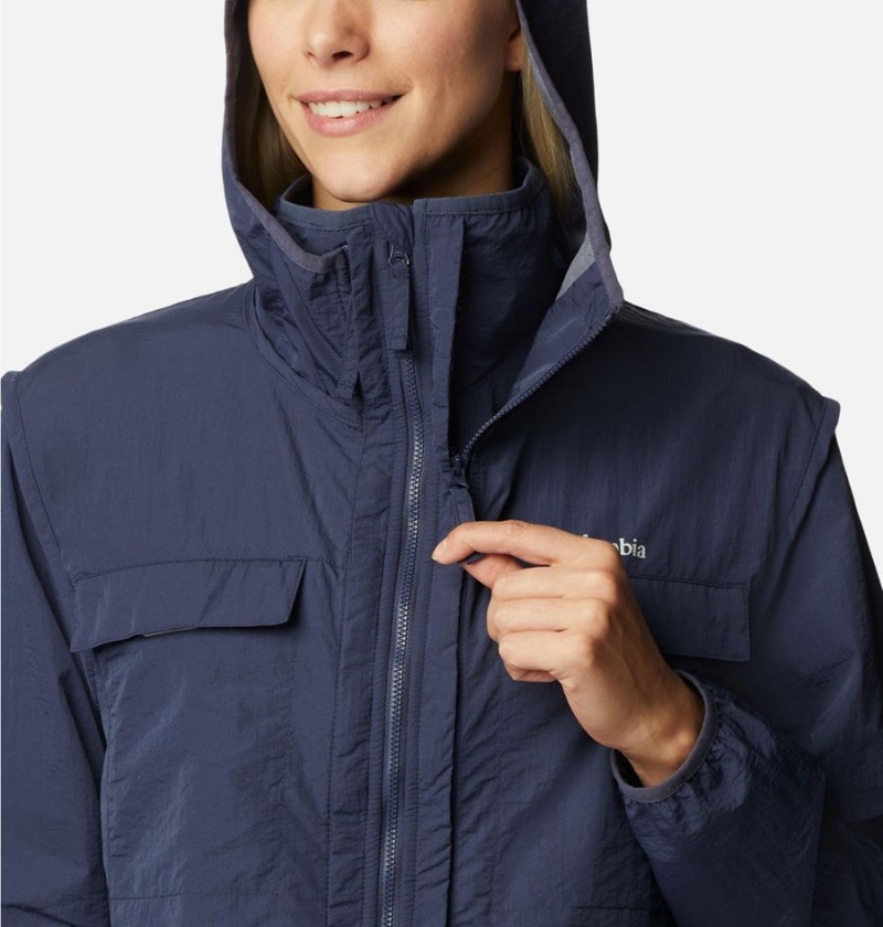 Navy Columbia Spring Canyon Wind Interchange Women's 3 In 1 Jackets | 38915CRJM