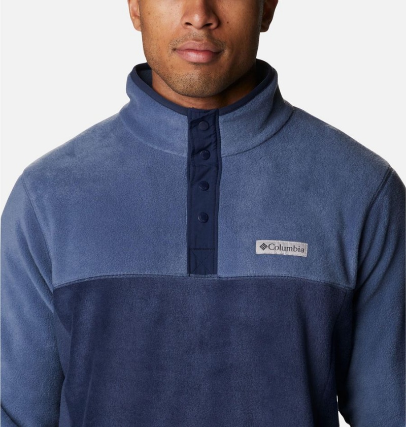 Navy Columbia Steens Mountain Half Snap Fleece Men's Pullover | 32418CWKY