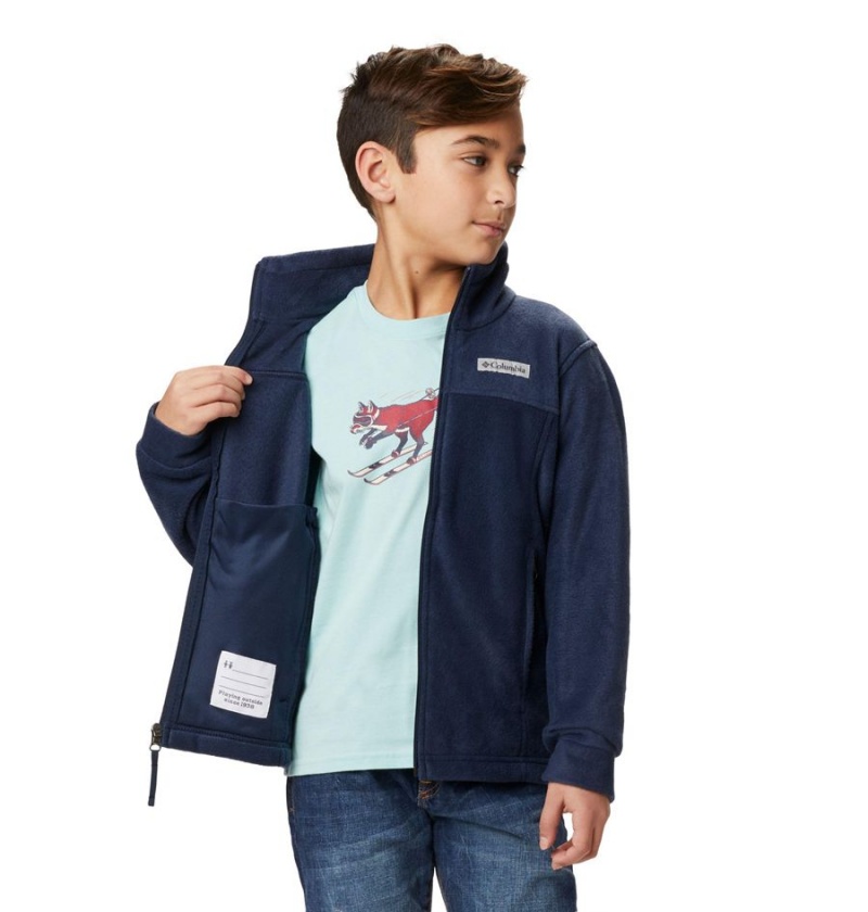 Navy Columbia Steens Mountain II Fleece Kids' Jacket | 45201RYTC