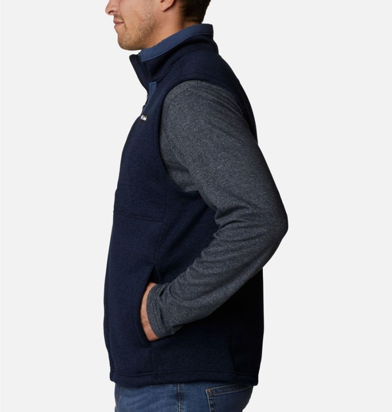 Navy Columbia Sweater Weather Men's Vest | 61394IDLK