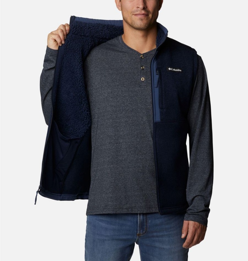 Navy Columbia Sweater Weather Men's Vest | 61394IDLK