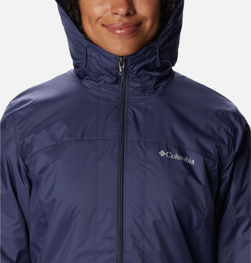 Navy Columbia Switchback Sherpa Lined Women's Rain Jacket | 24168SXUD