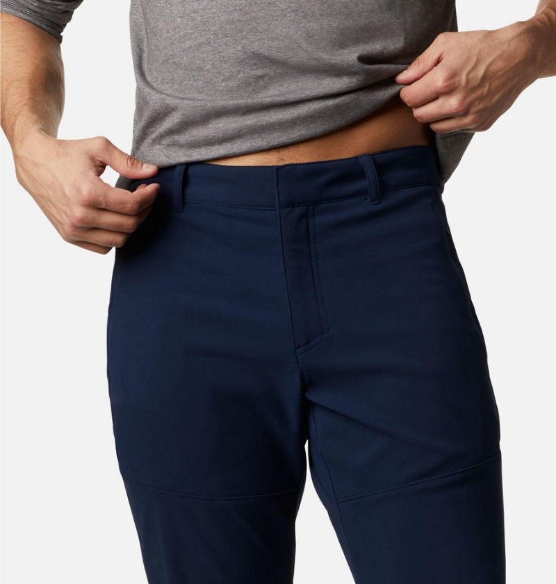 Navy Columbia Tech Trail Warm Men's Pants | 98360MTIO