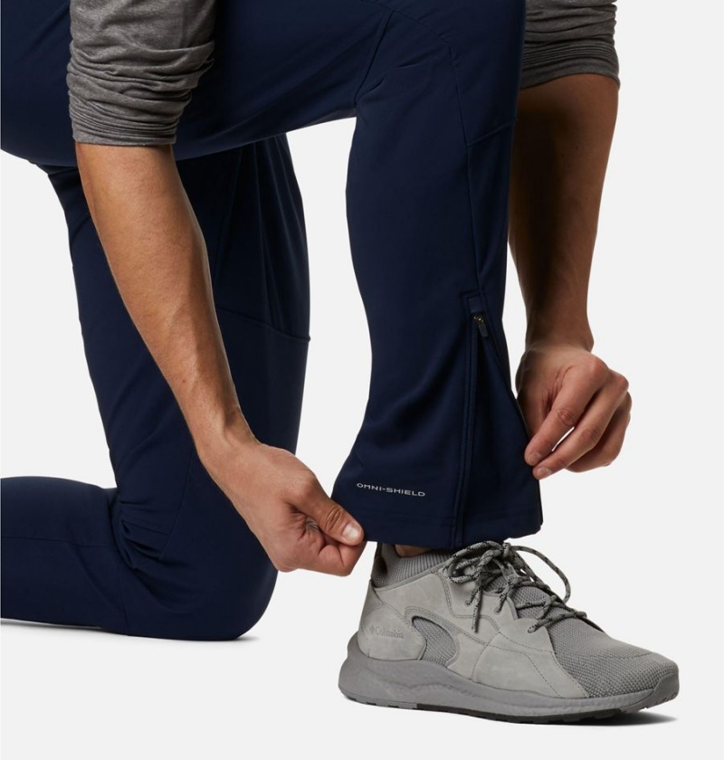 Navy Columbia Tech Trail Warm Men's Pants | 98360MTIO