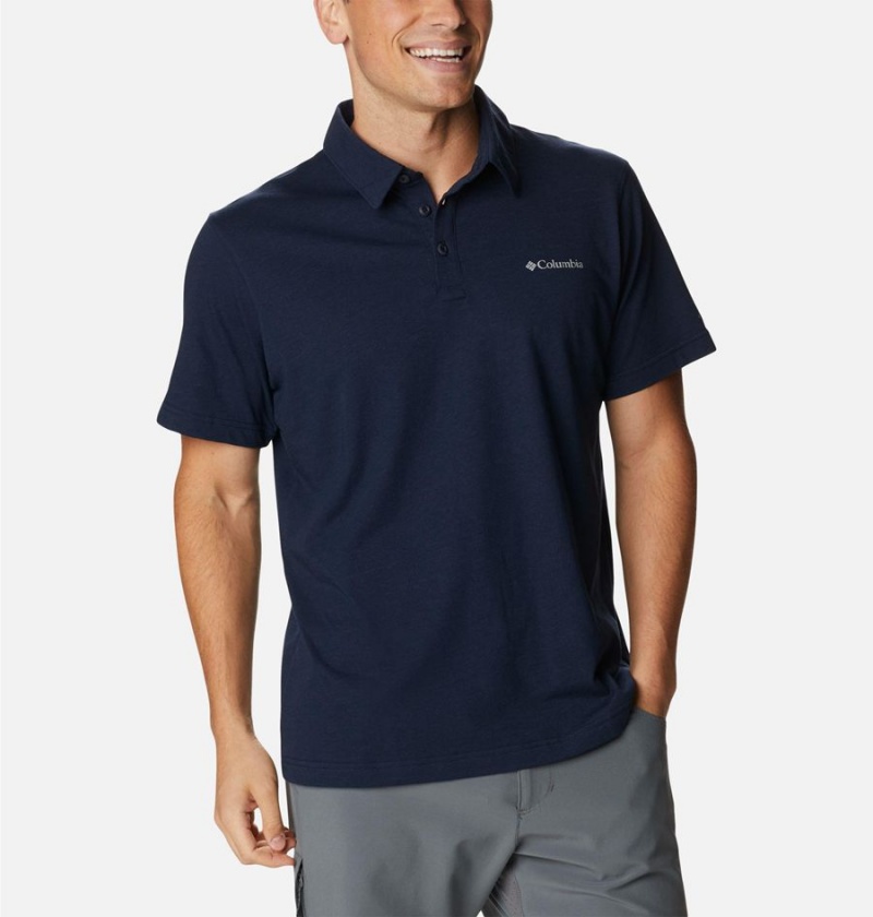 Navy Columbia Thistletown Hills Men's Polo Shirt | 67291FBNY