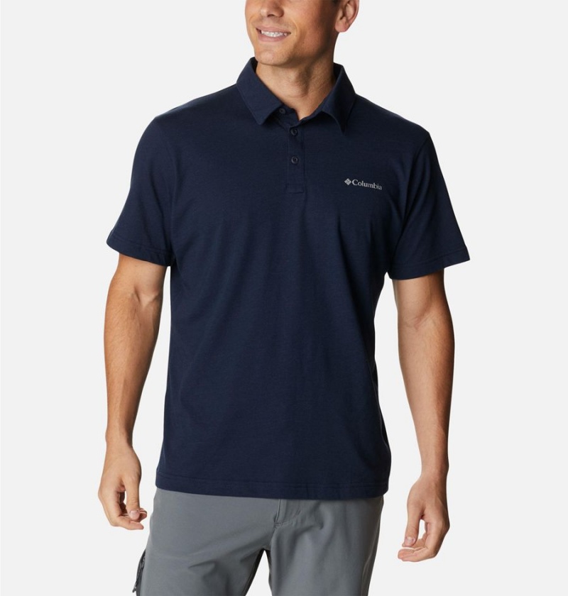 Navy Columbia Thistletown Hills Men\'s Polo Shirt | 67291FBNY