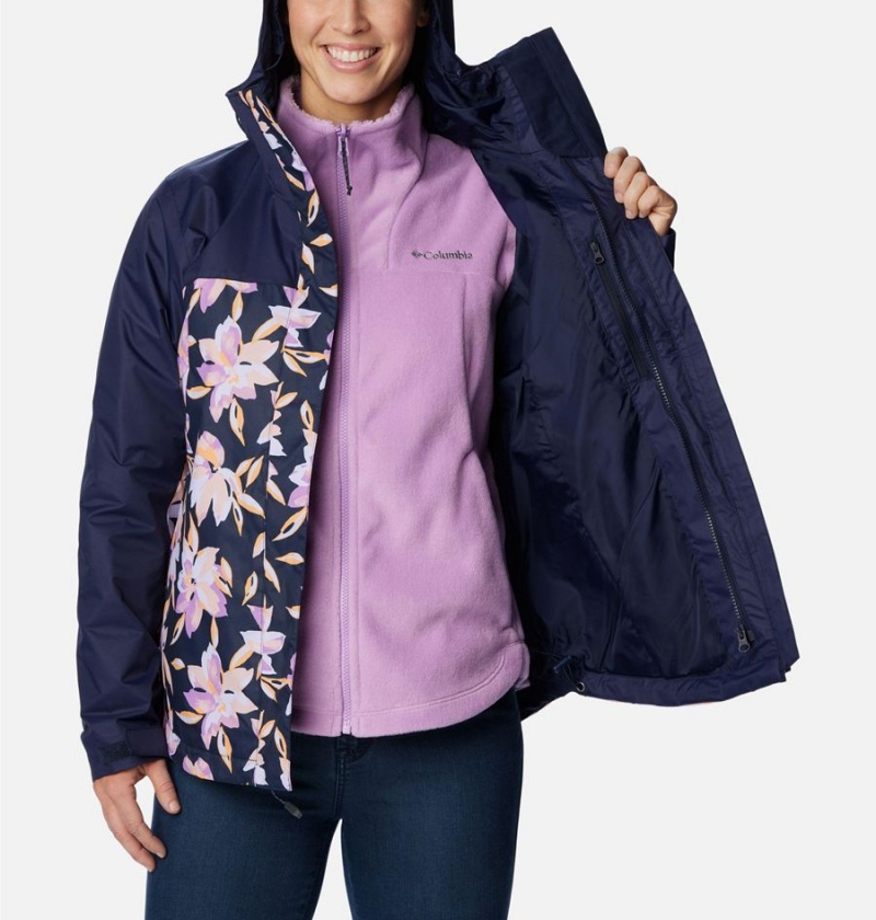 Navy Columbia Tunnel Falls II Interchange Women's 3 In 1 Jackets | 81073GFIH