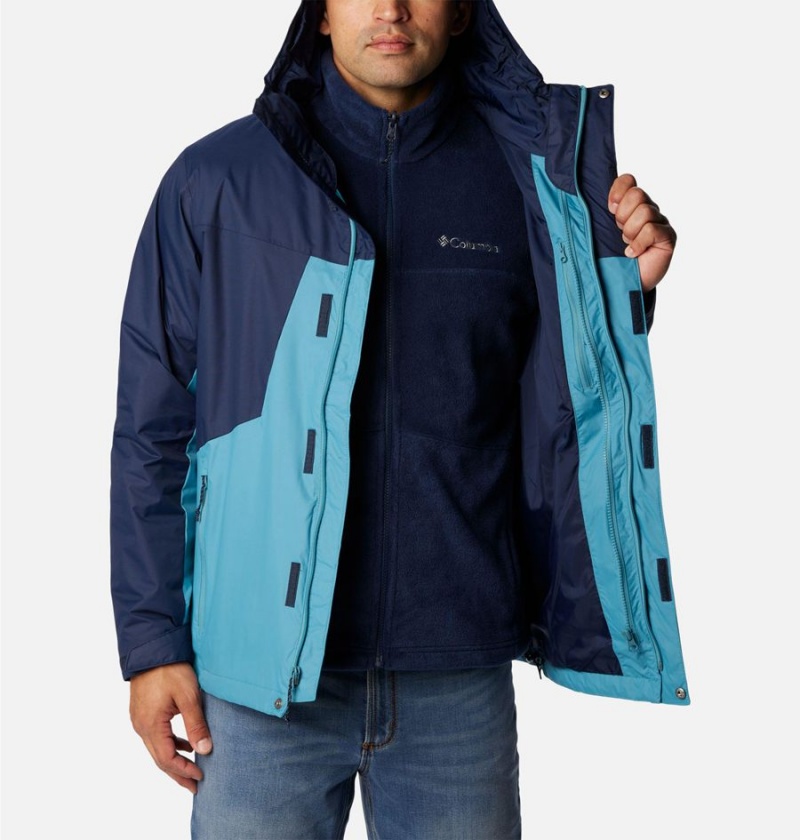 Navy Columbia Tunnel Falls Interchange Men's 3 In 1 Jackets | 04571TBQM