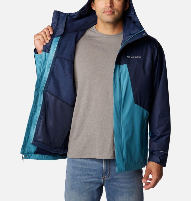 Navy Columbia Tunnel Falls Interchange Men's 3 In 1 Jackets | 04571TBQM