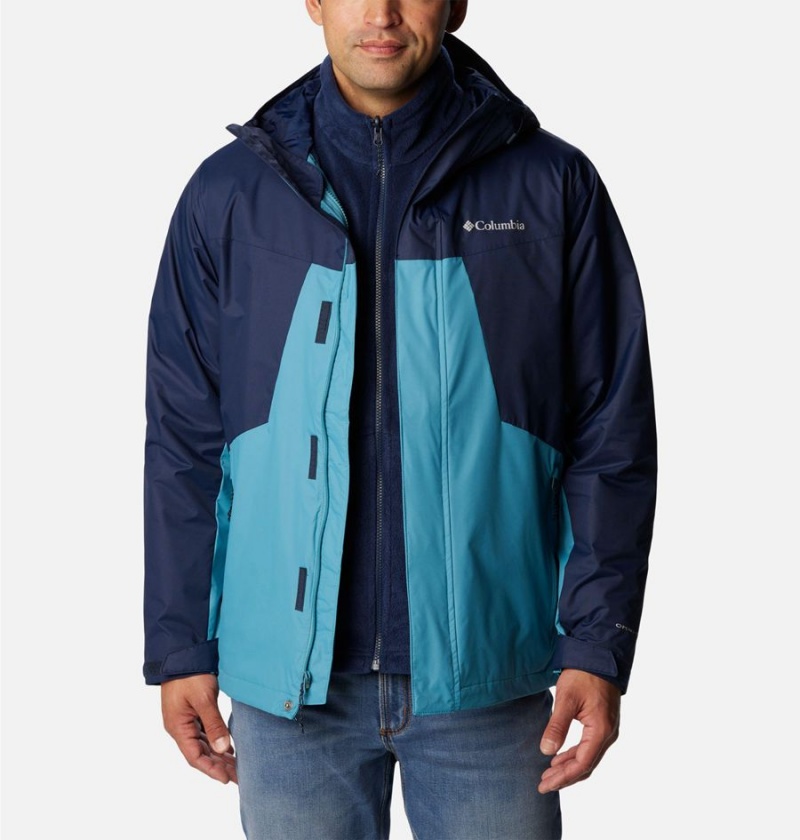 Navy Columbia Tunnel Falls Interchange Men's 3 In 1 Jackets | 04571TBQM