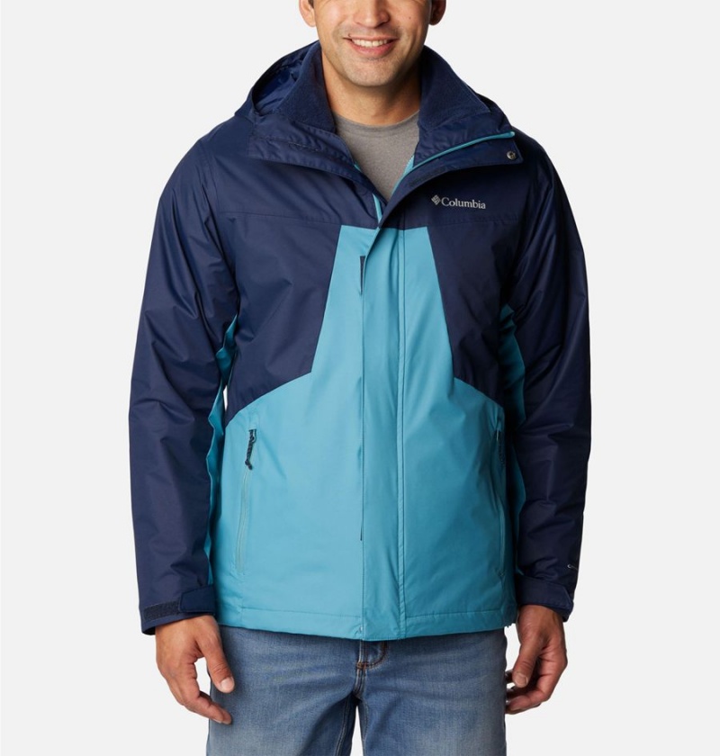 Navy Columbia Tunnel Falls Interchange Men\'s 3 In 1 Jackets | 04571TBQM