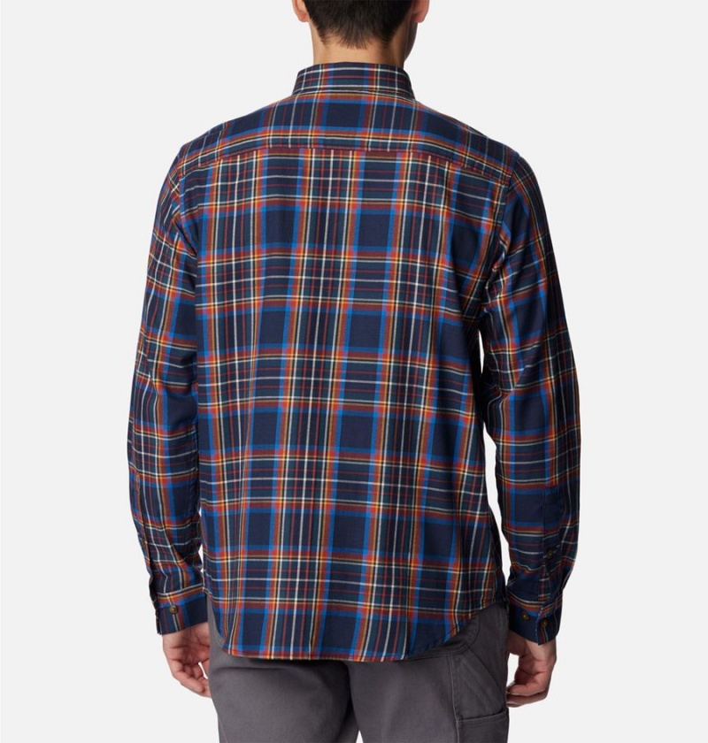 Navy Columbia Vapor Ridge III Long Sleeve Men's Shirt | 57910IGDX