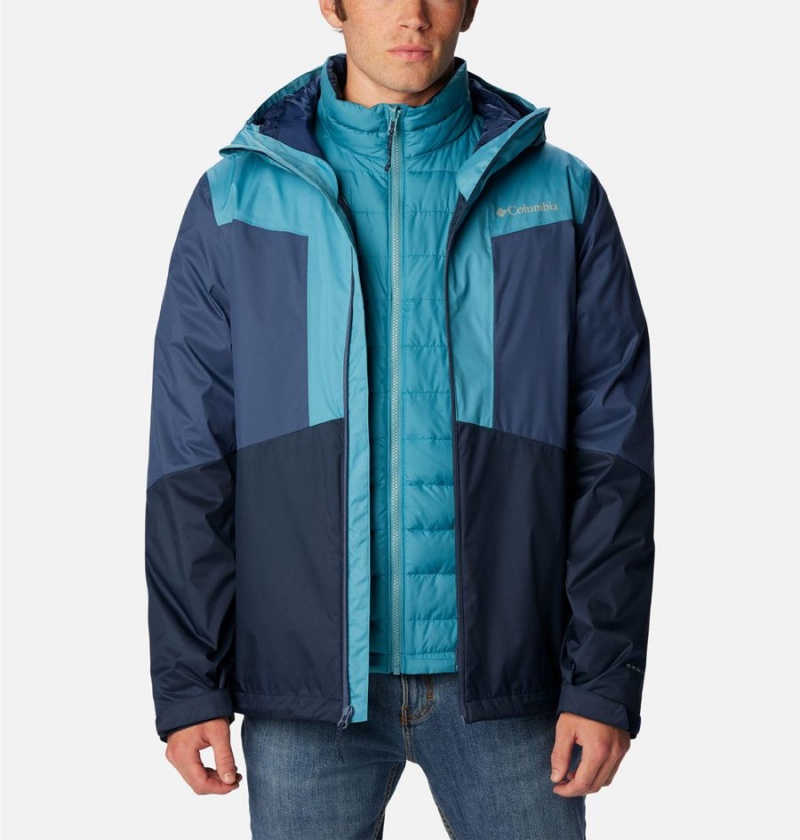 Navy Columbia Wallowa Park Interchange Men's 3 In 1 Jackets | 25948AHQY