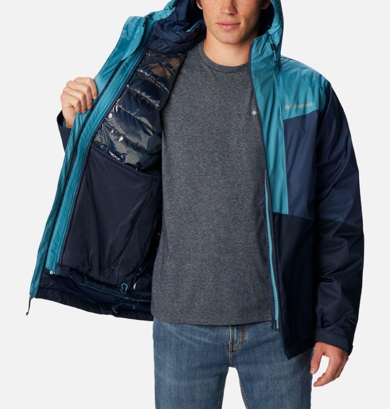 Navy Columbia Wallowa Park Interchange Men's 3 In 1 Jackets | 25948AHQY