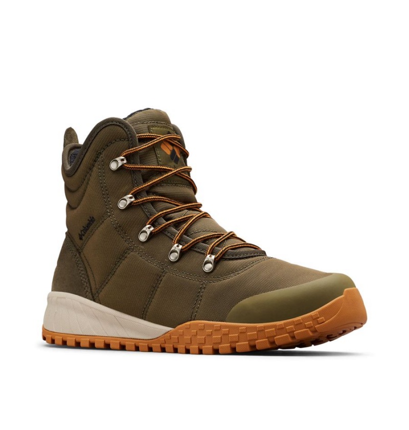 Olive Columbia Fairbanks Omni Heat Men's Boots | 53708TALJ