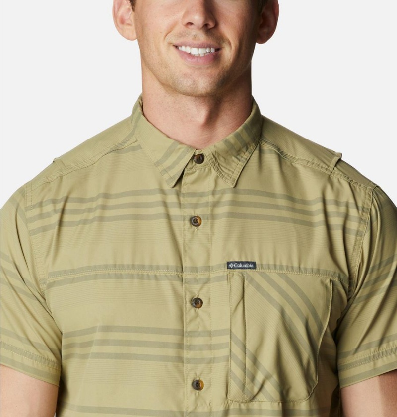 Olive Columbia Homecrest Short Sleeve Men's Shirt | 31527RJXO