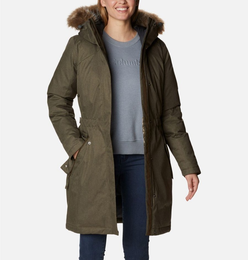 Olive Columbia Juniper Ridge Parka Women's Puffer Jacket | 40895SCPR