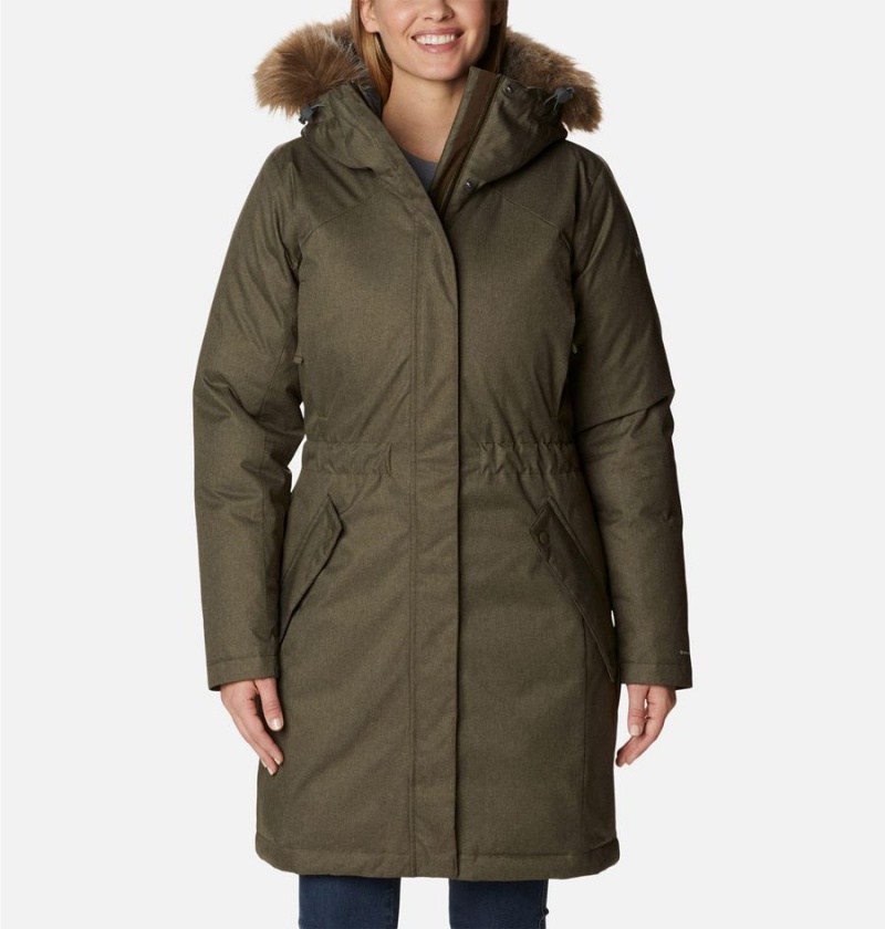 Olive Columbia Juniper Ridge Parka Women\'s Puffer Jacket | 40895SCPR