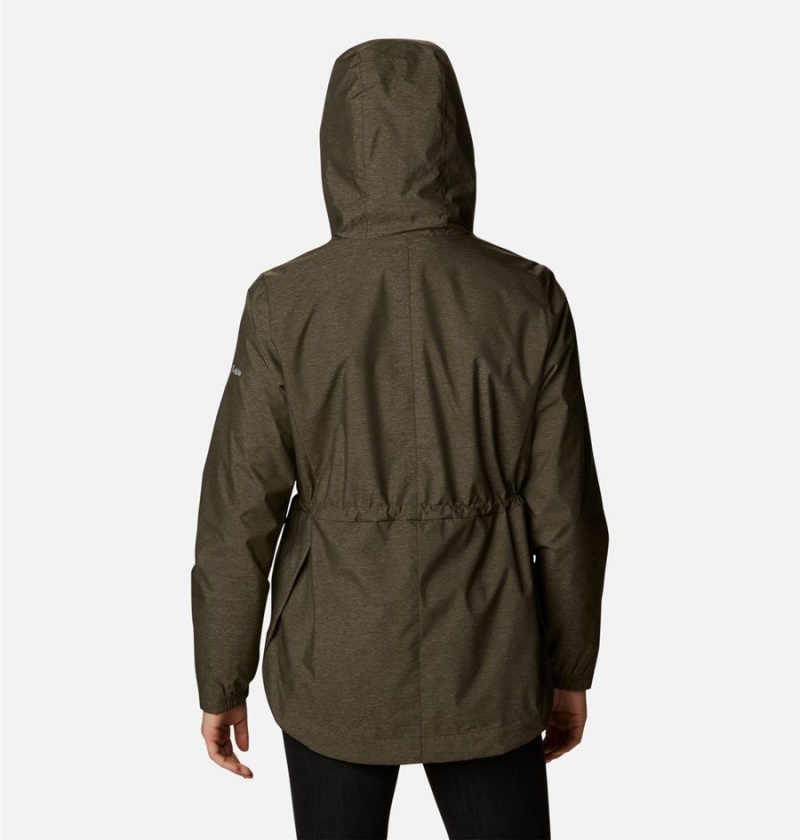 Olive Columbia Lillian Ridge Shell Women's Rain Jacket | 84236ZURT