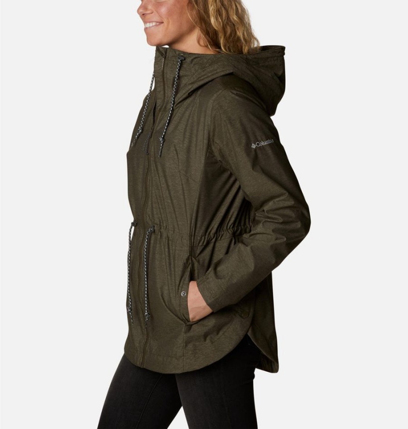 Olive Columbia Lillian Ridge Shell Women's Rain Jacket | 84236ZURT