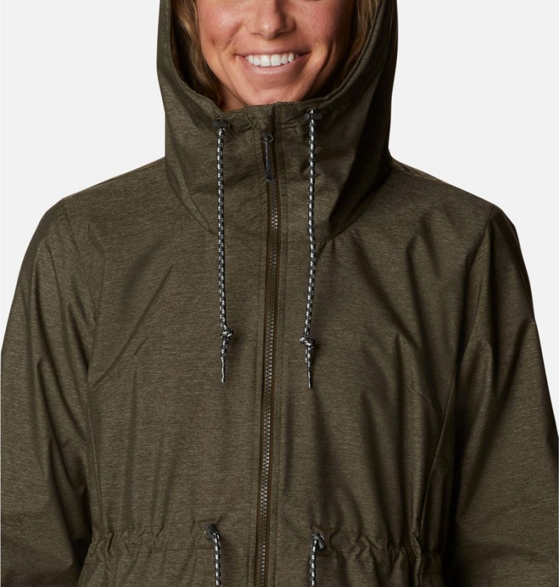 Olive Columbia Lillian Ridge Shell Women's Rain Jacket | 84236ZURT