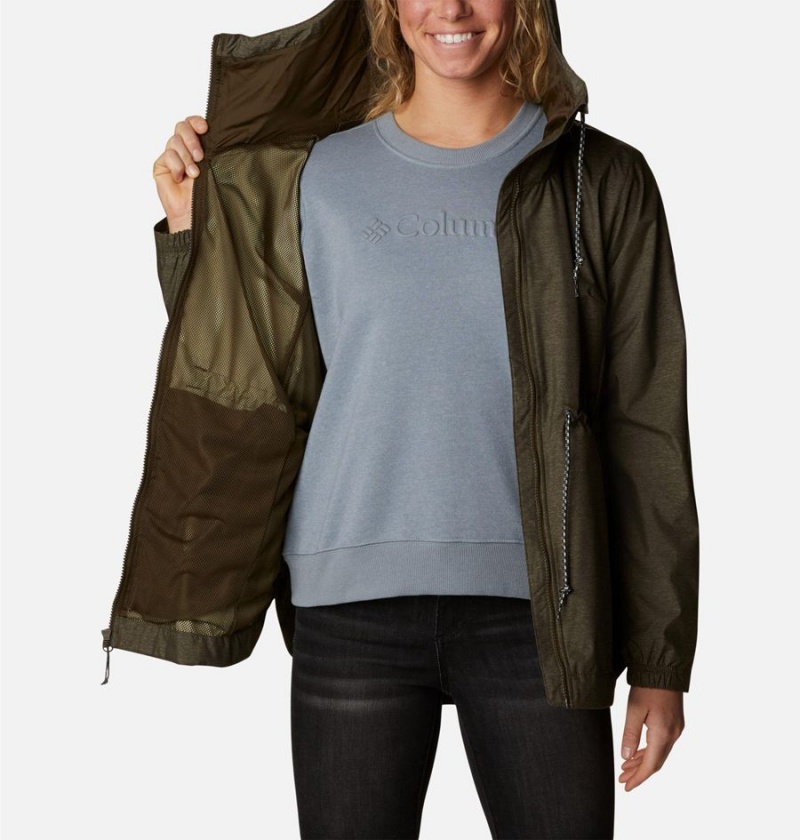 Olive Columbia Lillian Ridge Shell Women's Rain Jacket | 84236ZURT