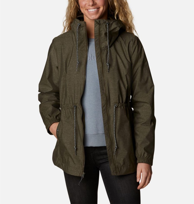 Olive Columbia Lillian Ridge Shell Women's Rain Jacket | 84236ZURT