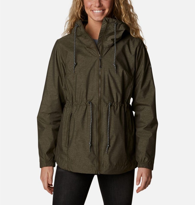 Olive Columbia Lillian Ridge Shell Women\'s Rain Jacket | 84236ZURT