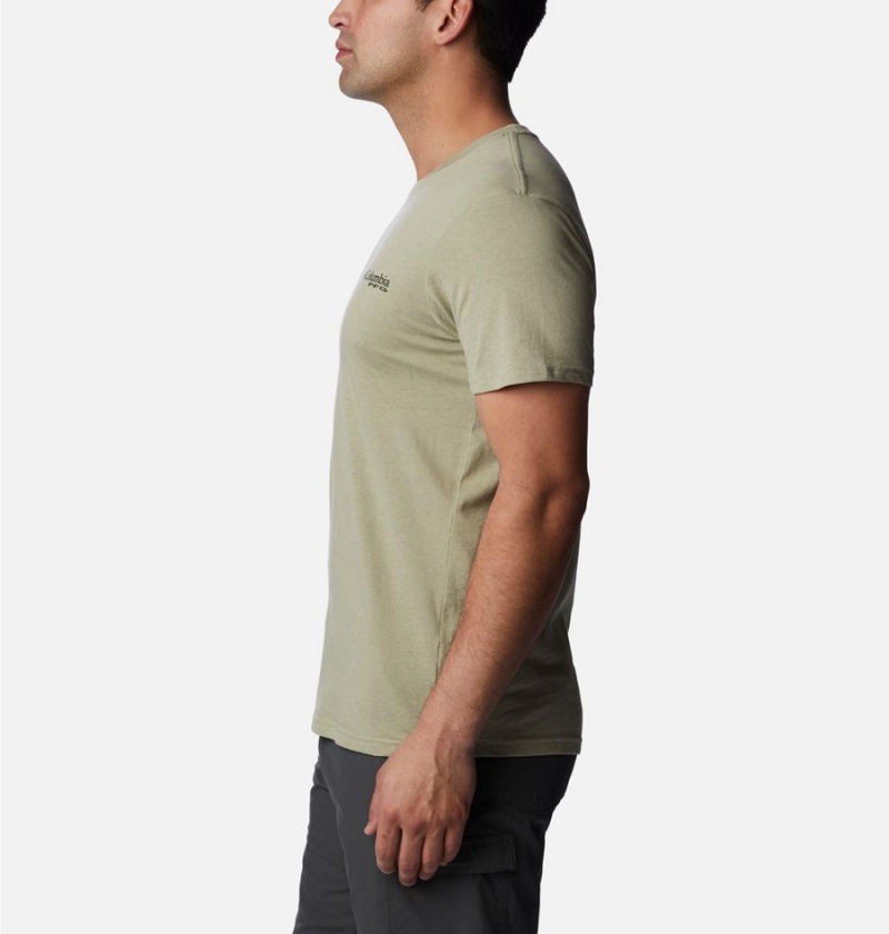 Olive Columbia PFG Gharet Graphic Men's T-Shirt | 26178QYUA