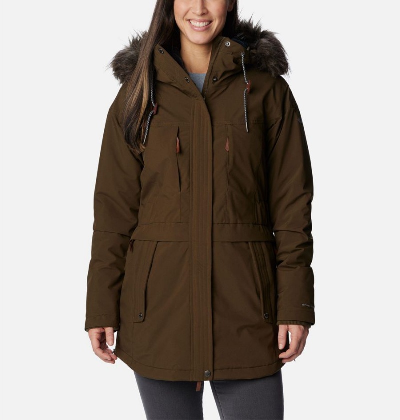 Olive Columbia Payton Pass Insulated Women\'s Coats | 96375MPEJ