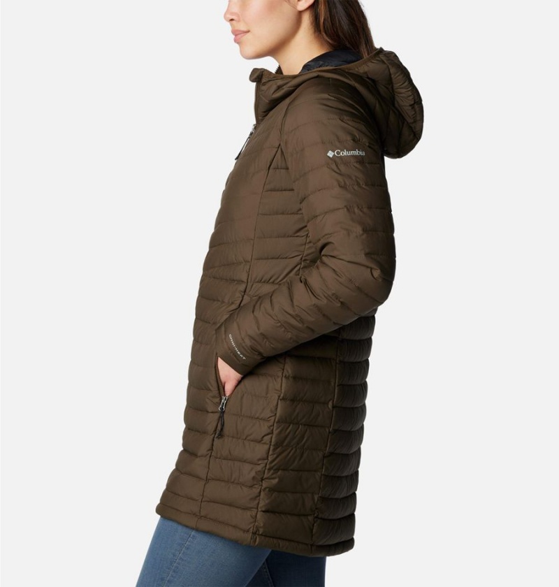 Olive Columbia Slope Edge Mid Women's Coats | 46915EUKY