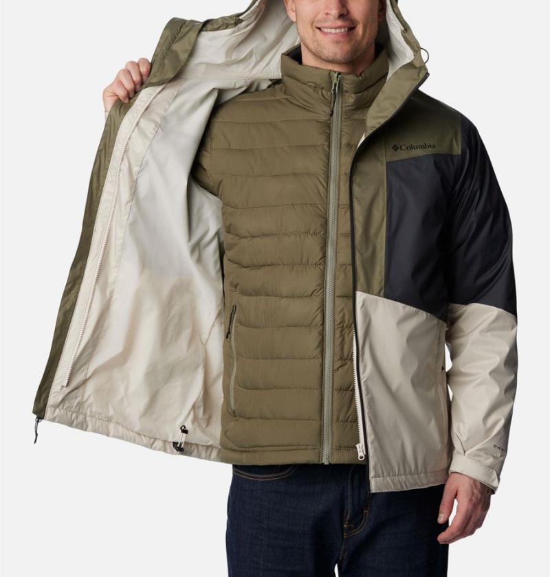 Olive Columbia Wallowa Park Interchange Men's 3 In 1 Jackets | 79503EHLD