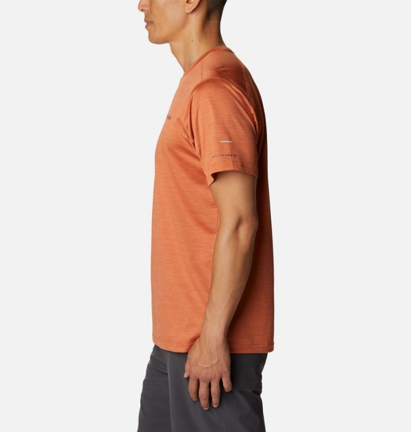 Orange Columbia Alpine Chill Zero Short Sleeve Crew Men's T-Shirt | 08296UPRT