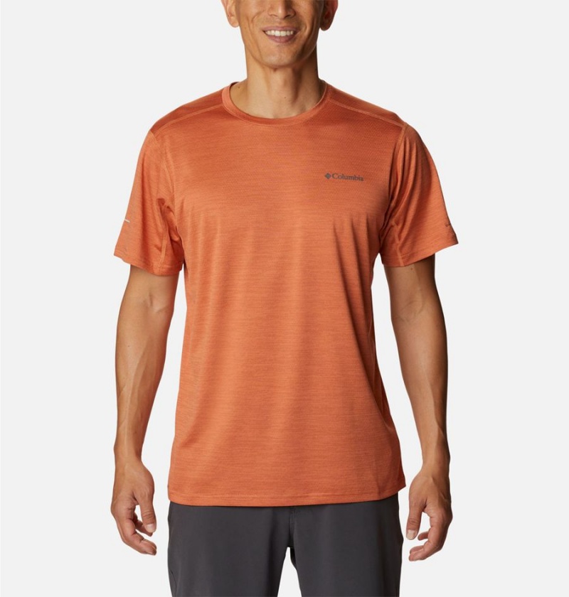 Orange Columbia Alpine Chill Zero Short Sleeve Crew Men\'s T-Shirt | 08296UPRT