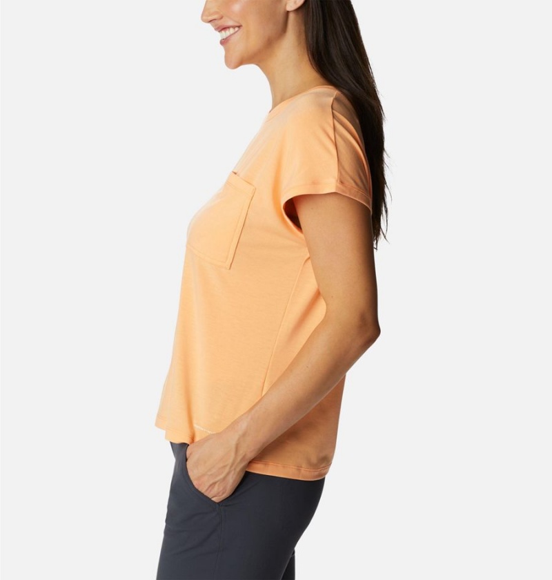 Orange Columbia Boundless Trek Women's T-Shirt | 10385CUKS