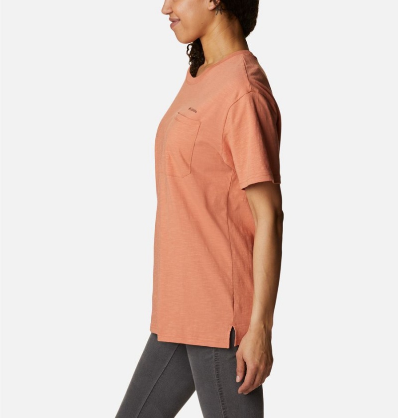 Orange Columbia Break It Down Women's T-Shirt | 19762HQEI