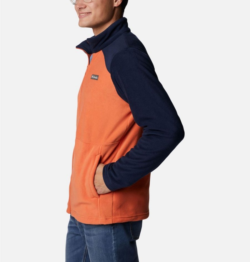 Orange Columbia Castle Dale Full Zip Men's Fleece Jacket | 23187PSXF