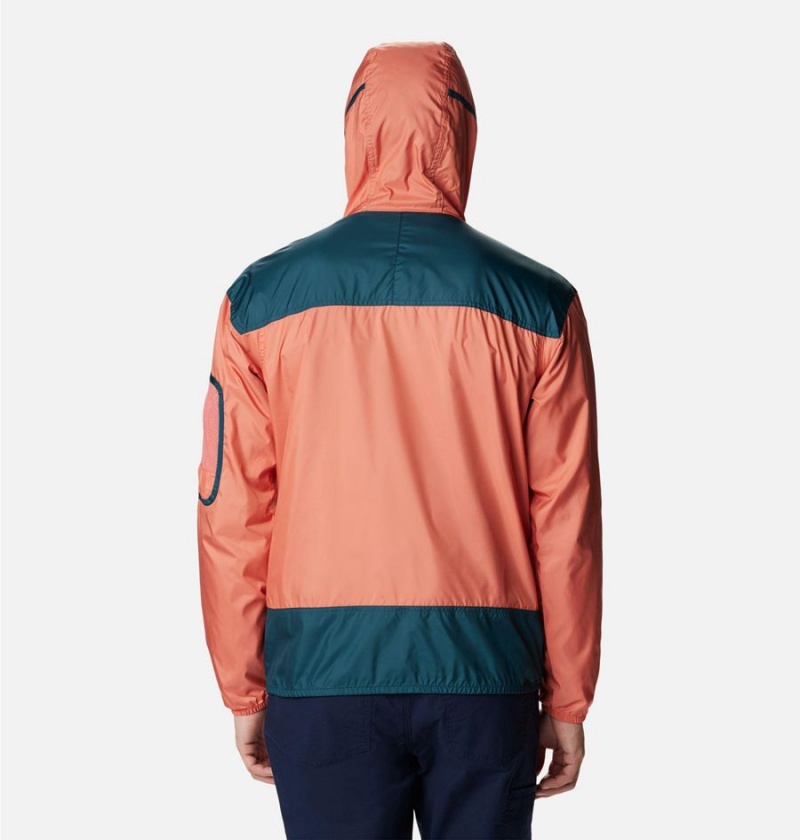 Orange Columbia Challenger Men's Windbreaker | 10268TQFV