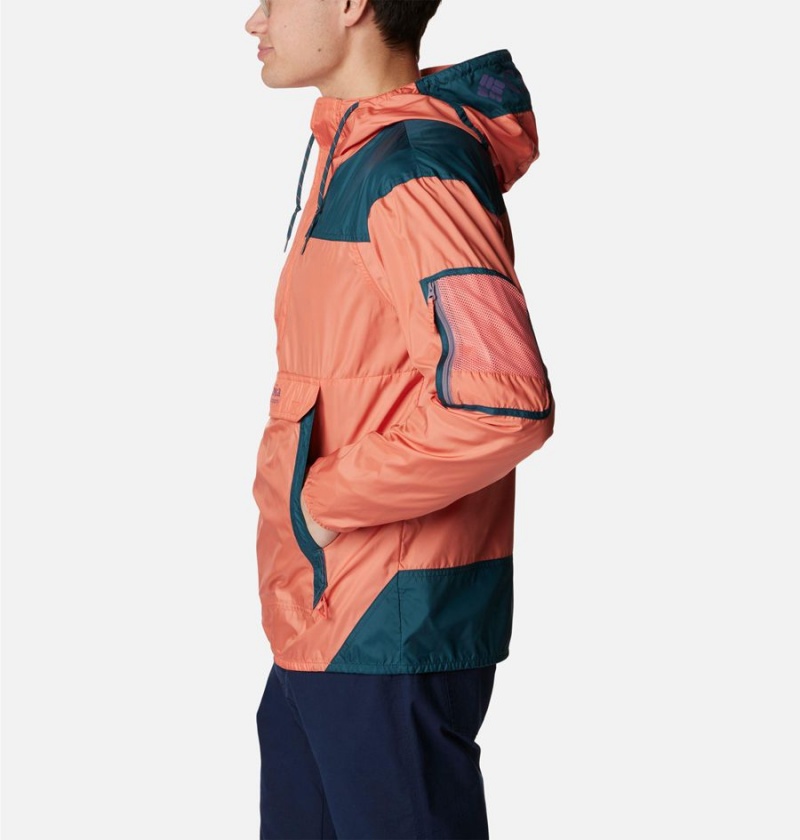 Orange Columbia Challenger Men's Windbreaker | 10268TQFV