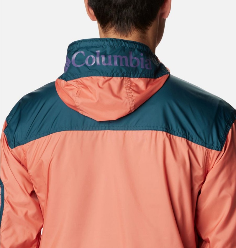 Orange Columbia Challenger Men's Windbreaker | 10268TQFV